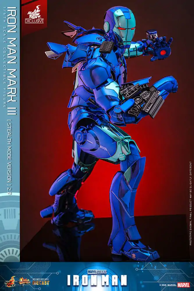Iron Man Movie Masterpiece kovinska akcijska figura 1/6 Iron Man Mark III (Stealth Mode Ver.) 2.0 Hot Toys Exclusive 33 cm fotografija izdelka