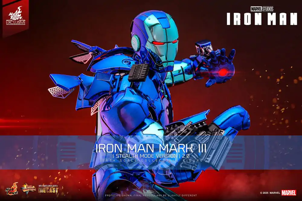 Iron Man Movie Masterpiece kovinska akcijska figura 1/6 Iron Man Mark III (Stealth Mode Ver.) 2.0 Hot Toys Exclusive 33 cm fotografija izdelka