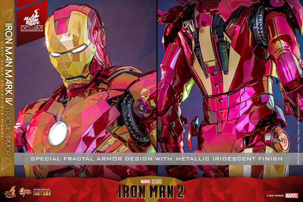 Iron Man Movie Masterpiece Diecast akcijska figura 1/6 Iron Man Mark VI (Fractal Armor) Hot Toys Exclusive 33 cm fotografija izdelka