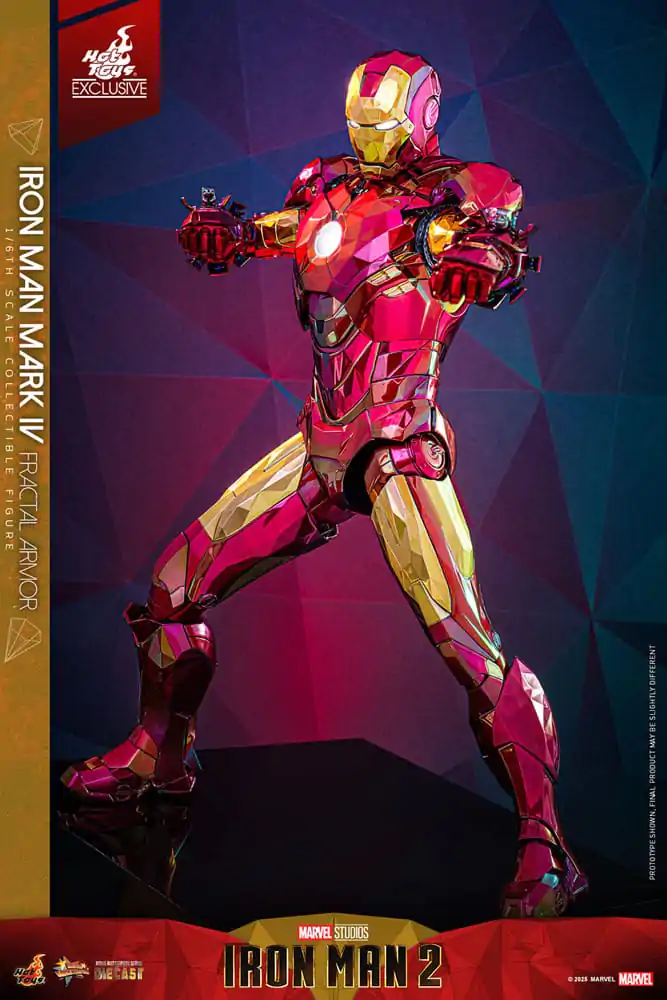 Iron Man Movie Masterpiece Diecast akcijska figura 1/6 Iron Man Mark VI (Fractal Armor) Hot Toys Exclusive 33 cm fotografija izdelka