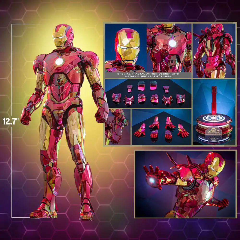 Iron Man Movie Masterpiece Diecast akcijska figura 1/6 Iron Man Mark VI (Fractal Armor) Hot Toys Exclusive 33 cm fotografija izdelka