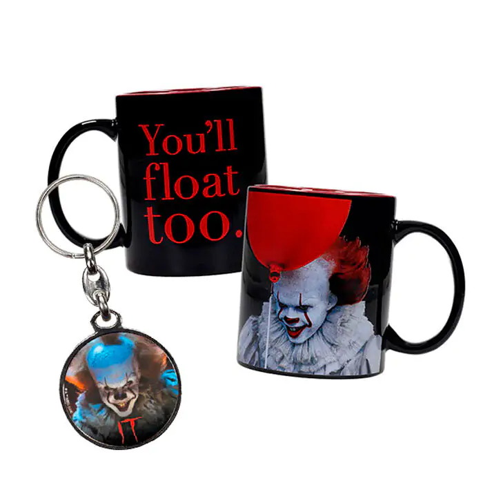IT Pennywise skodelica in kovinska obesek za ključe fotografija izdelka