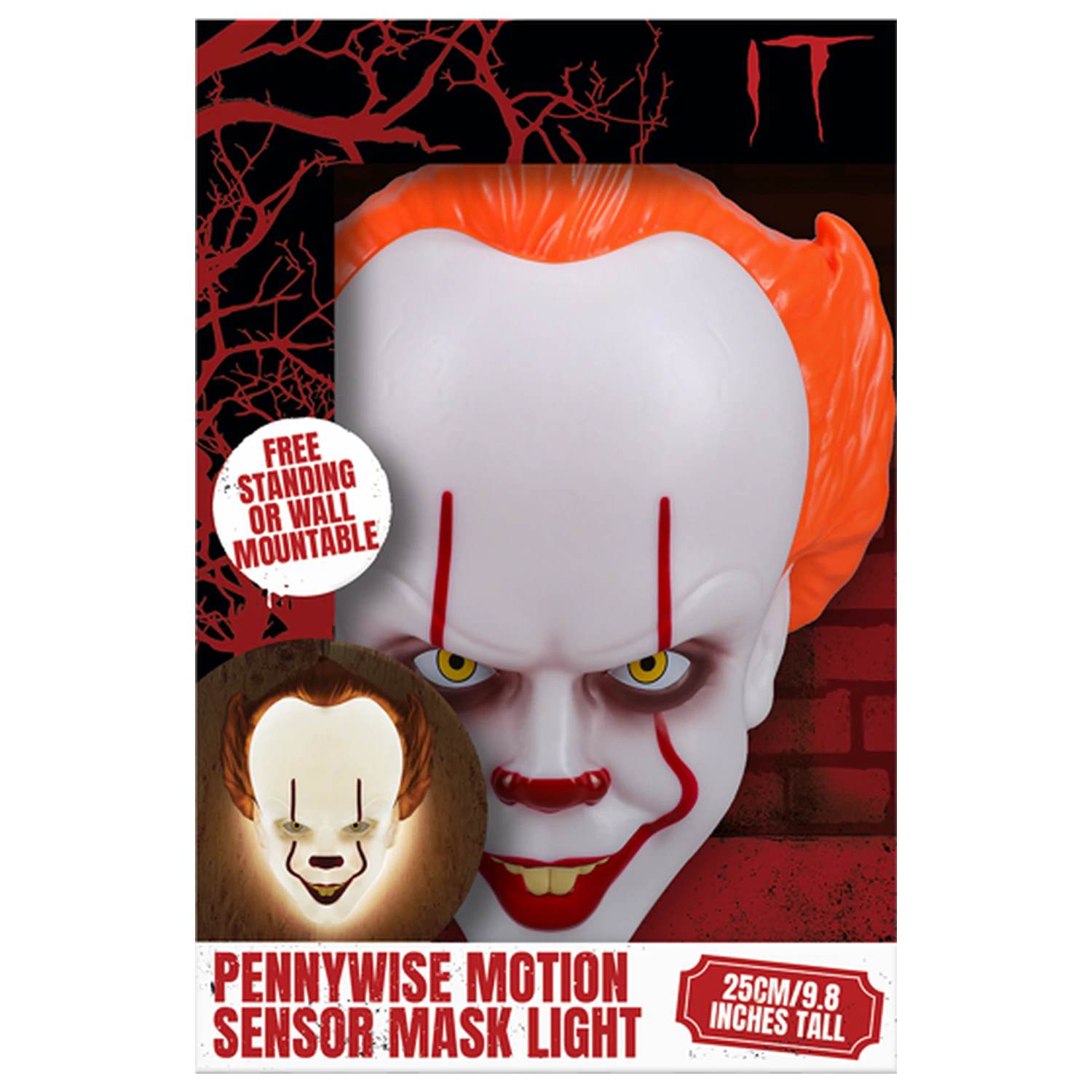 IT Pennywise Maska s senzorjem gibanja in svetlobo fotografija izdelka