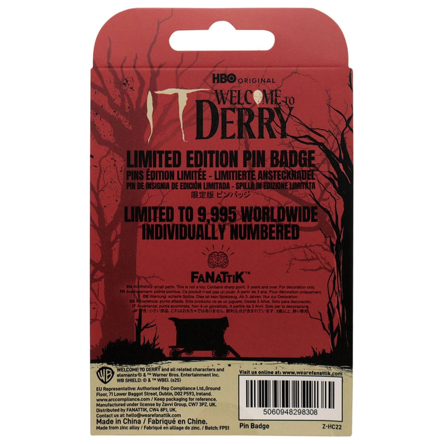 IT Pin Badge IT: Welcome to Derry DAFB Limited Edition fotografija izdelka