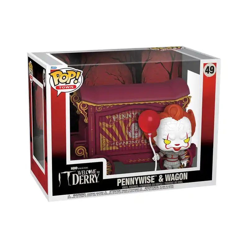 It-Dobrodošli v Derry Funko POP! Town Vinilna figura Pennywise & Wagon 9 cm fotografija izdelka