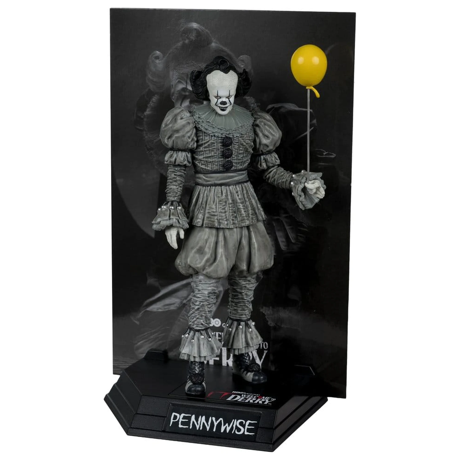 It Dobrodošli v Derry Movie Maniacs Figura Pennywise (črno-belo) 16 cm fotografija izdelka