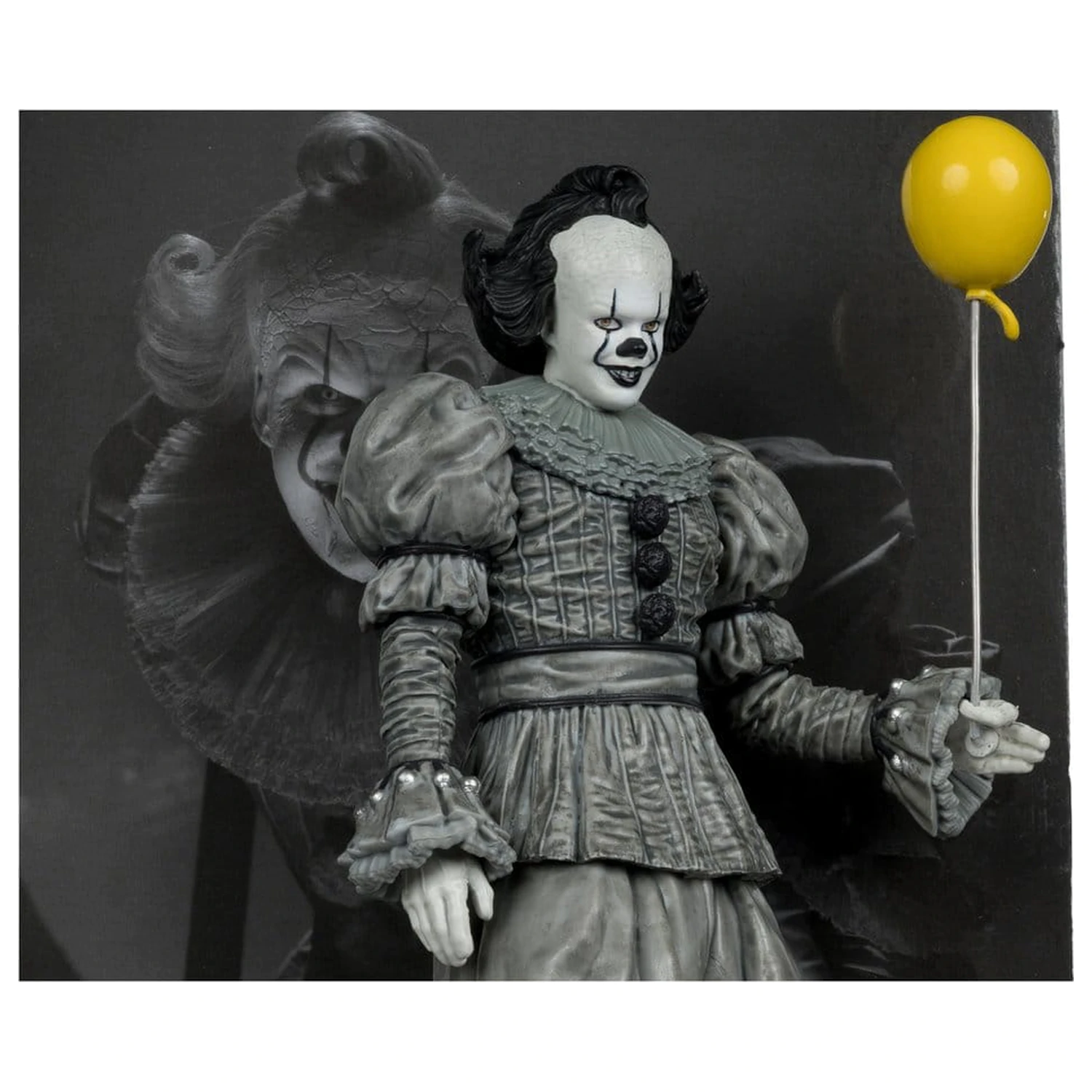It Dobrodošli v Derry Movie Maniacs Figura Pennywise (črno-belo) 16 cm fotografija izdelka
