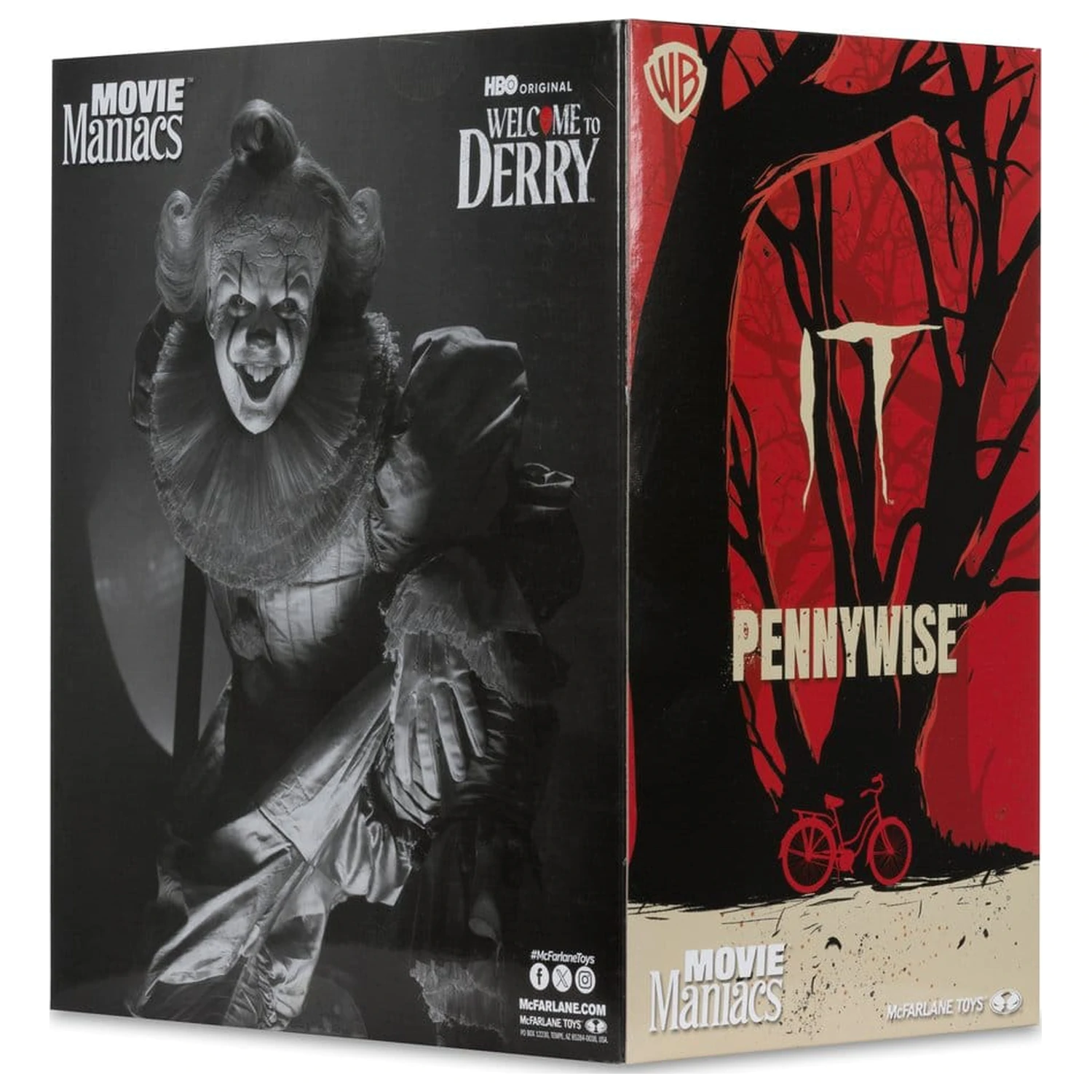 It Dobrodošli v Derry Movie Maniacs Figura Pennywise (črno-belo) 16 cm fotografija izdelka