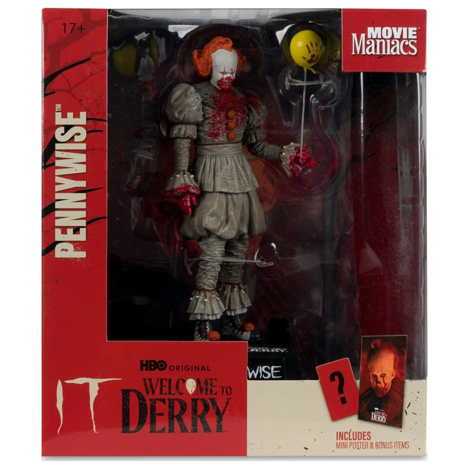 It Welcome to Derry Movie Maniacs Figura Pennywise (Bloody) 16 cm fotografija izdelka