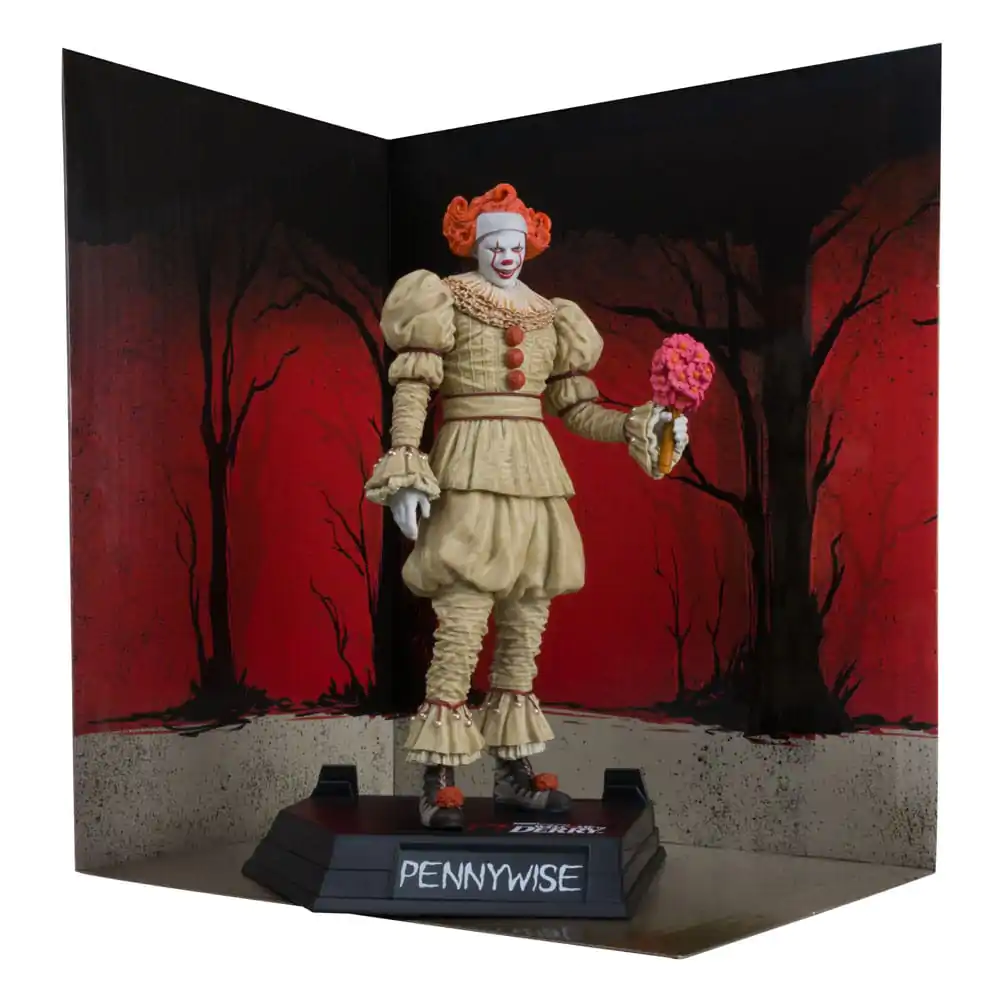 It: Welcome to Derry Movie Maniacs PVC kip Pennywise (Flashback) (Gold Label) 16 cm fotografija izdelka
