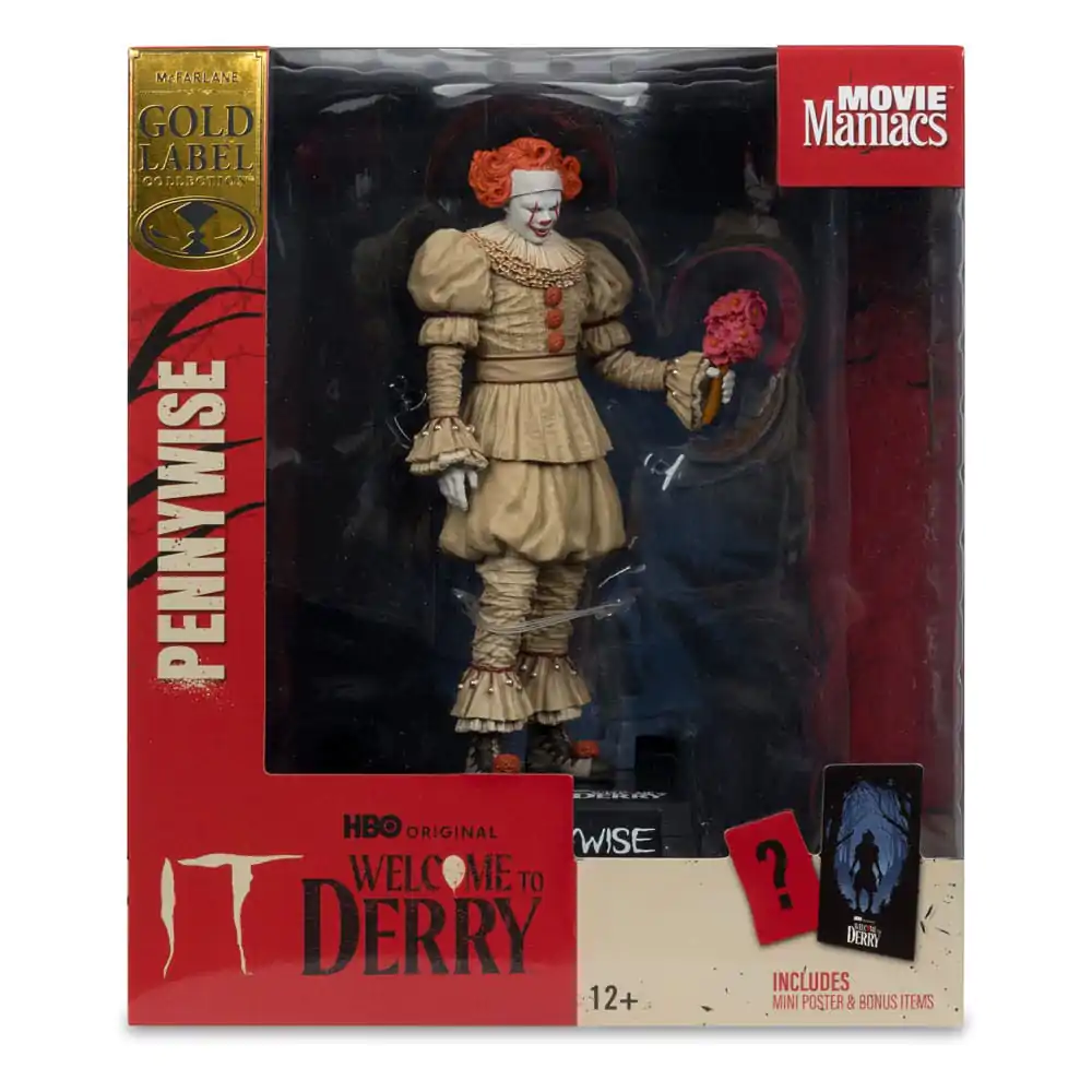 It: Welcome to Derry Movie Maniacs PVC kip Pennywise (Flashback) (Gold Label) 16 cm fotografija izdelka