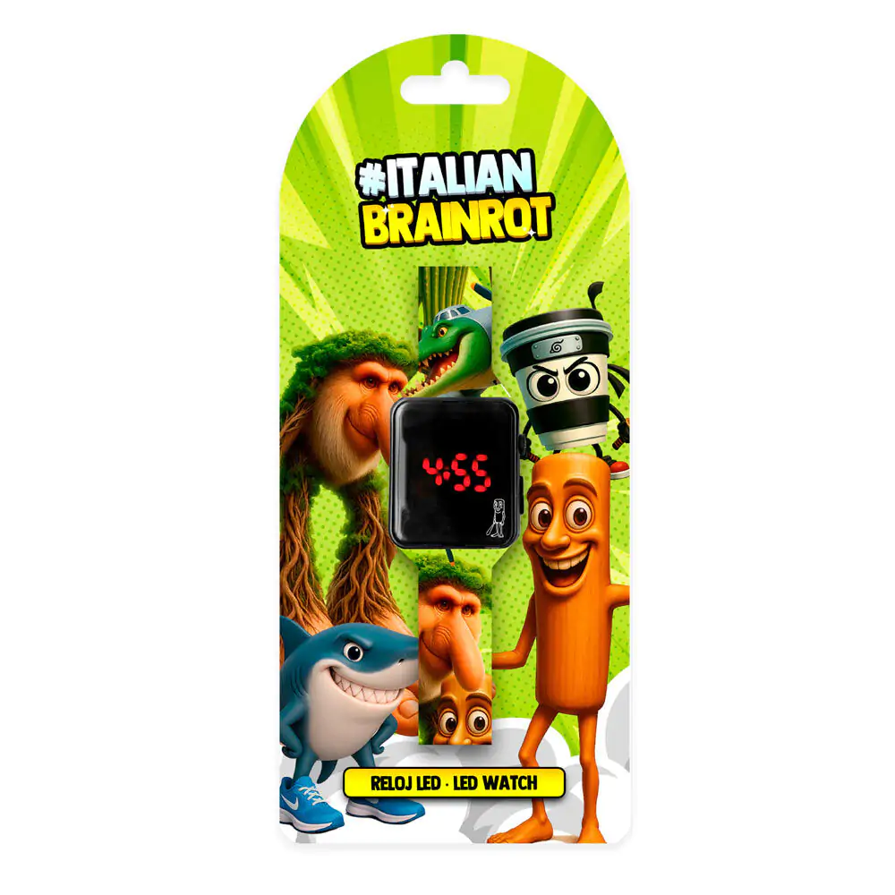 Italian Brainrot Digitalna LED ura fotografija izdelka