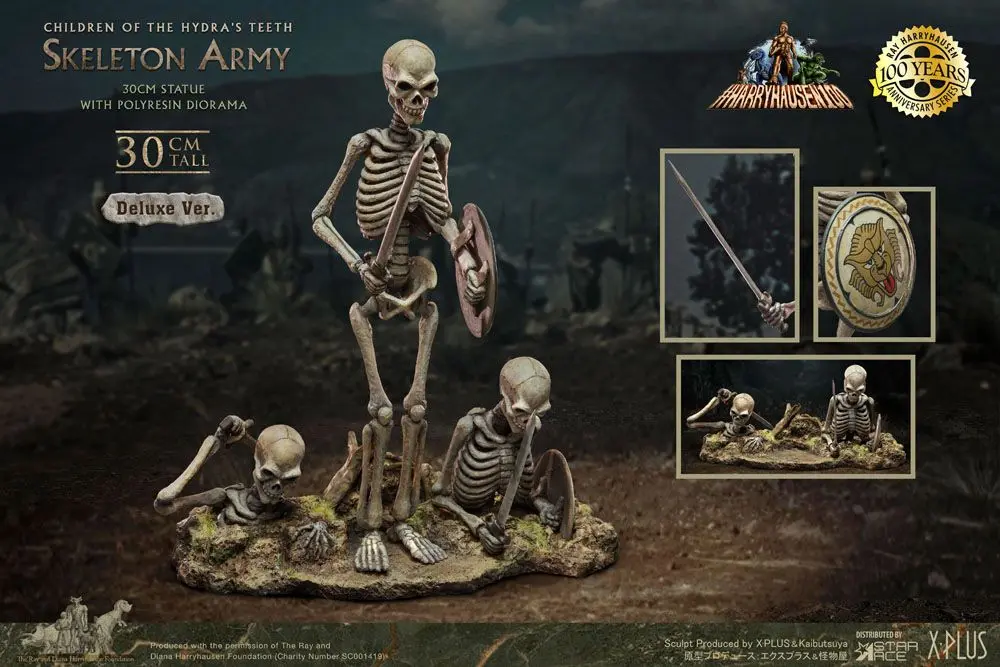 Jason and the Argonauts Gigantic Soft Vinyl kip Ray Harryhausens Skeleton Army (Children of the Hydra's Teeth) Deluxe Ver. 32 cm fotografija izdelka