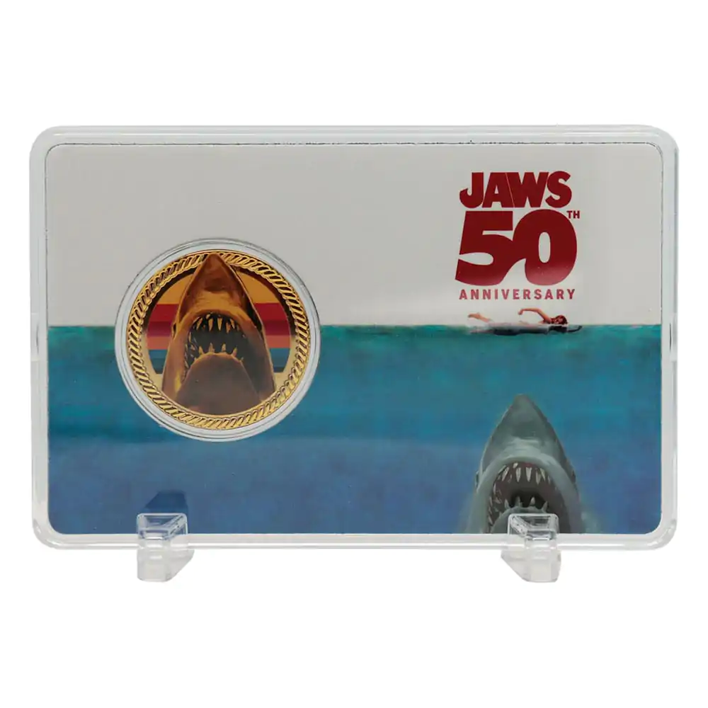 Jaws Zbirateljski Kovanec 50. Obletnica 24k Pozlačena Limited Edition fotografija izdelka