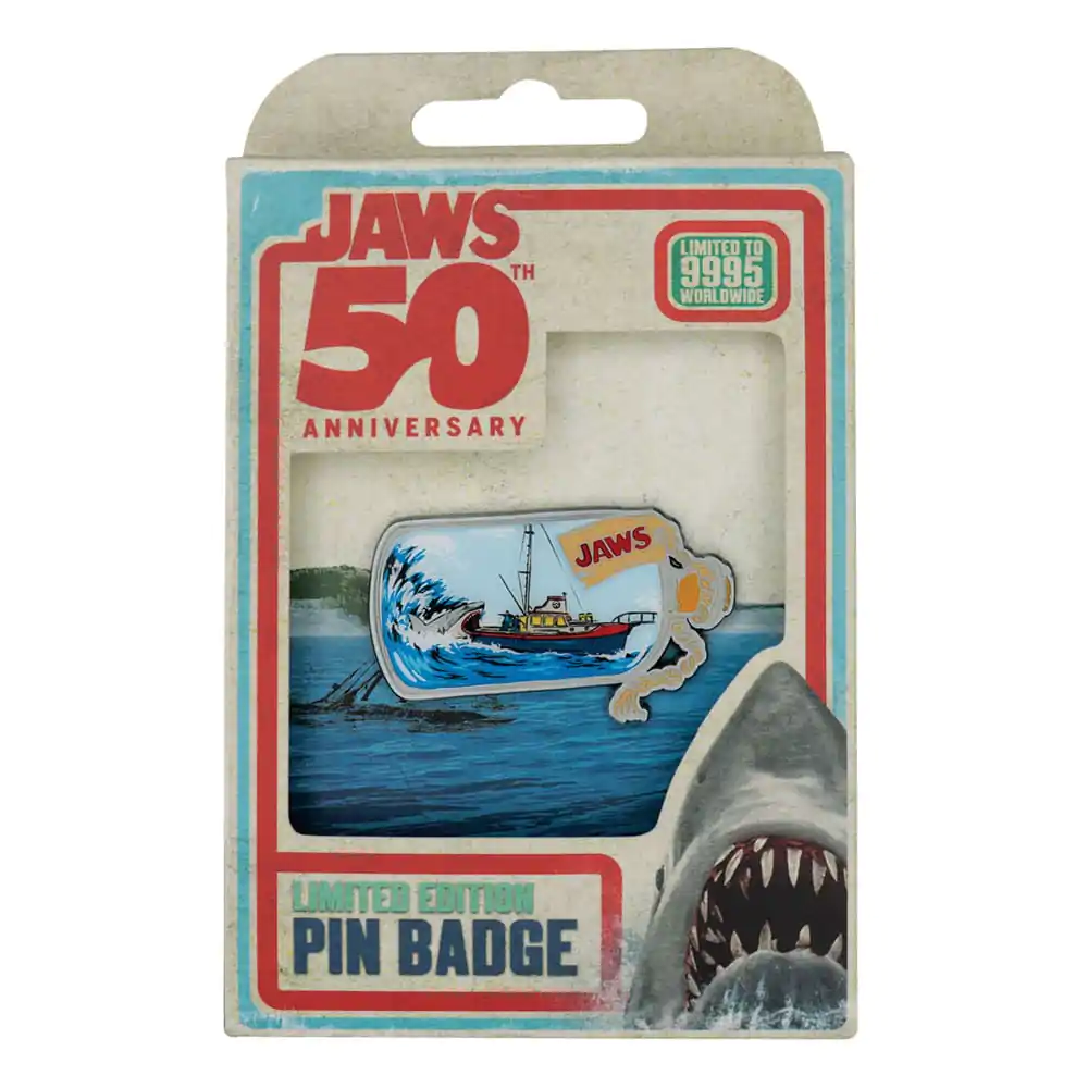 Jaws Pin Značka 50. Obletnica Ladja v Steklenici fotografija izdelka