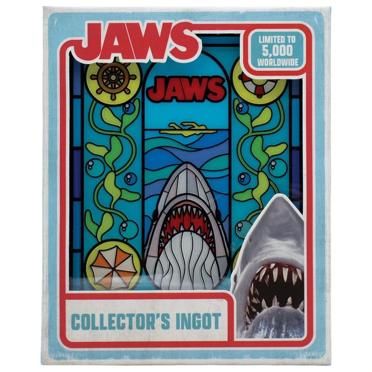 Jaws Ingot Steklo v stilu vitraža Omejena izdaja fotografija izdelka