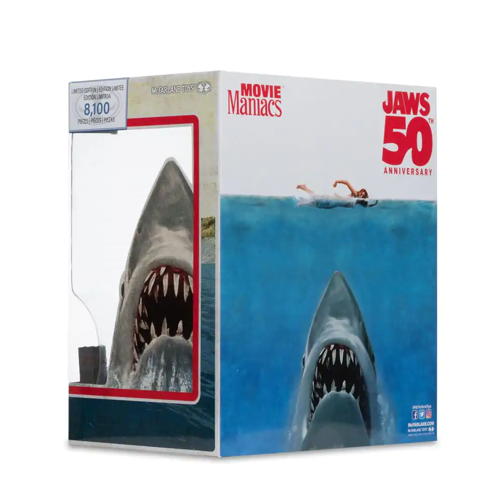 Jaws Movie Maniacs PVC Kip Jaws (50th Anniversary) 16 cm fotografija izdelka