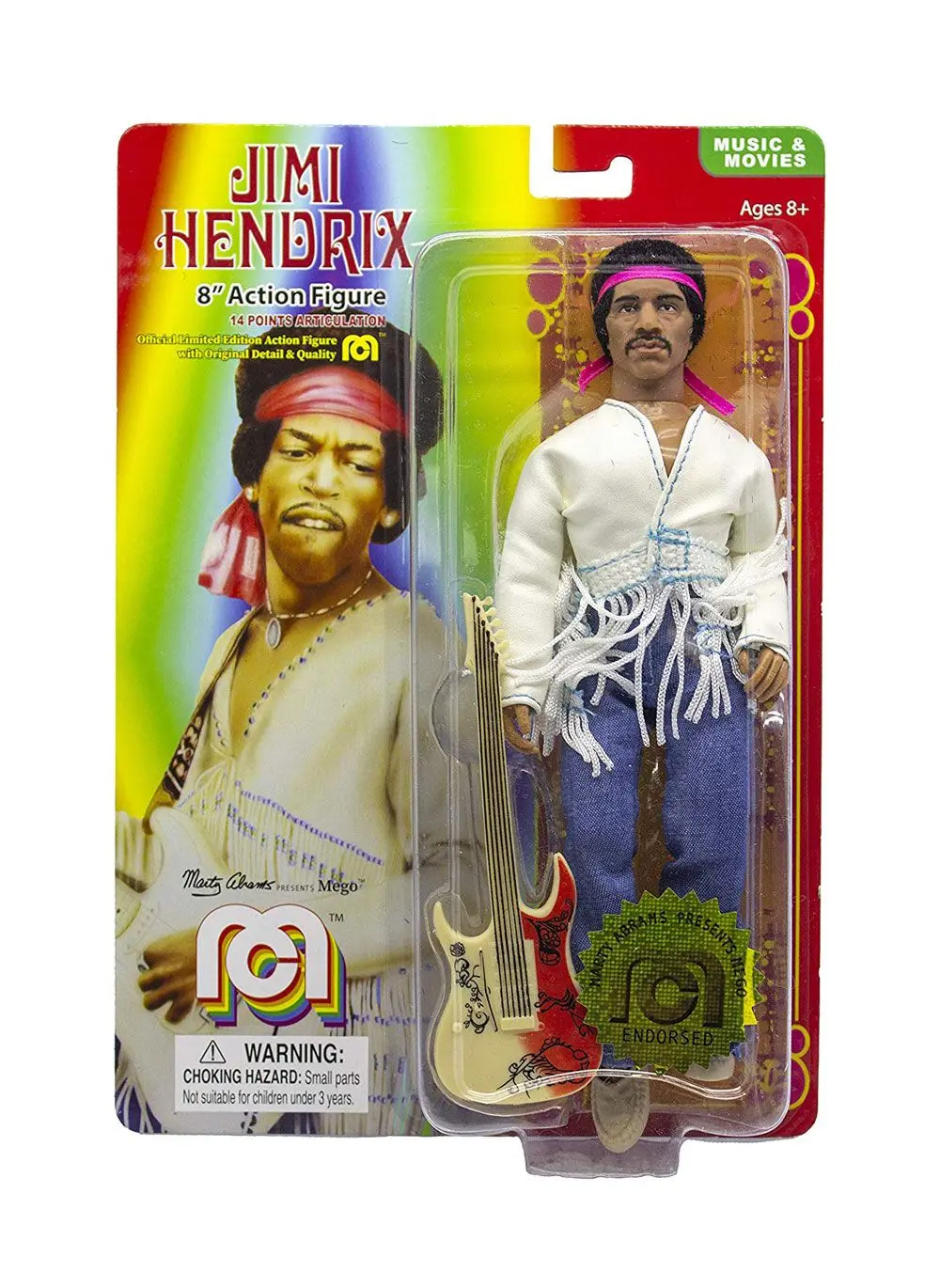 Jimi Hendrix akcijska figura Woodstock Flocked 20 cm fotografija izdelka