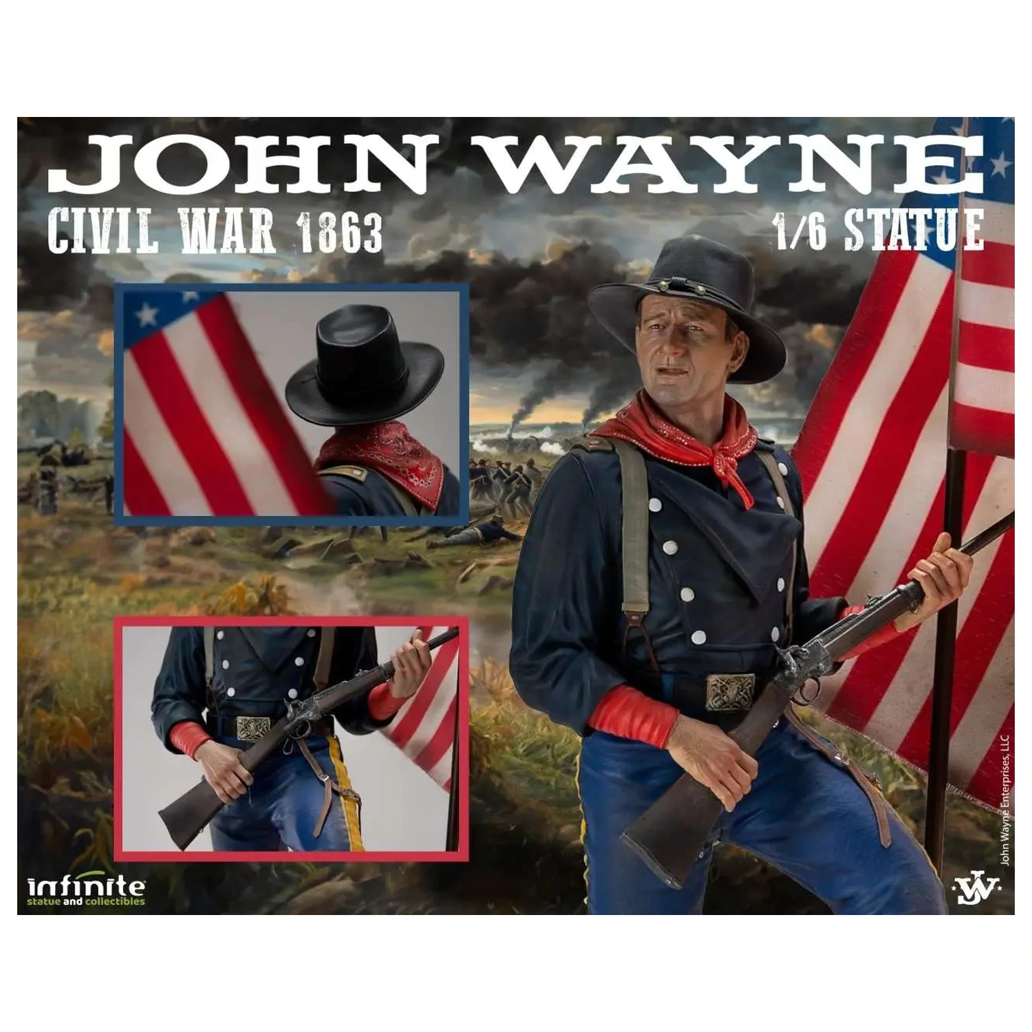 John Wayne Civil War 1863 Kip 1/6 48cm fotografija izdelka