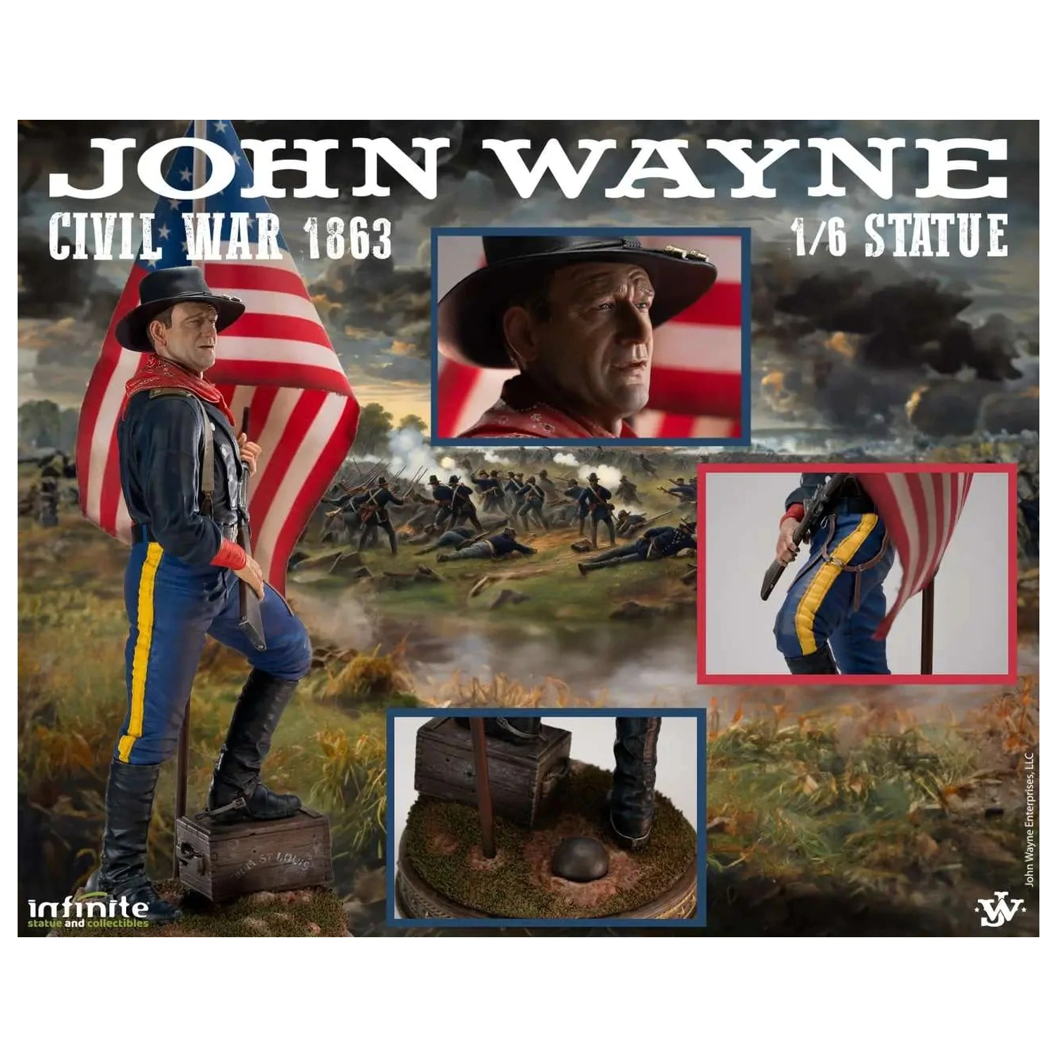 John Wayne Civil War 1863 Kip 1/6 48cm fotografija izdelka
