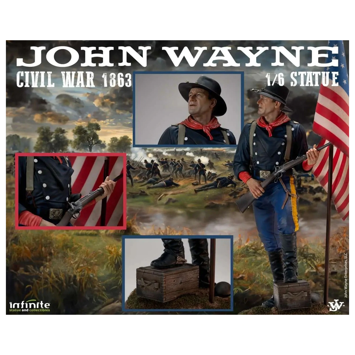 John Wayne Civil War 1863 Kip 1/6 48cm fotografija izdelka
