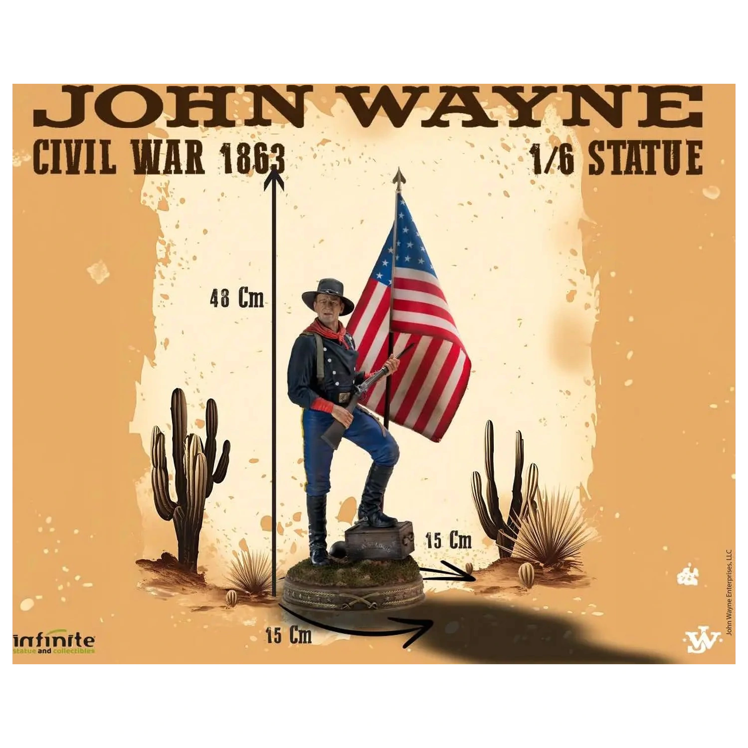 John Wayne Civil War 1863 Kip 1/6 48cm fotografija izdelka