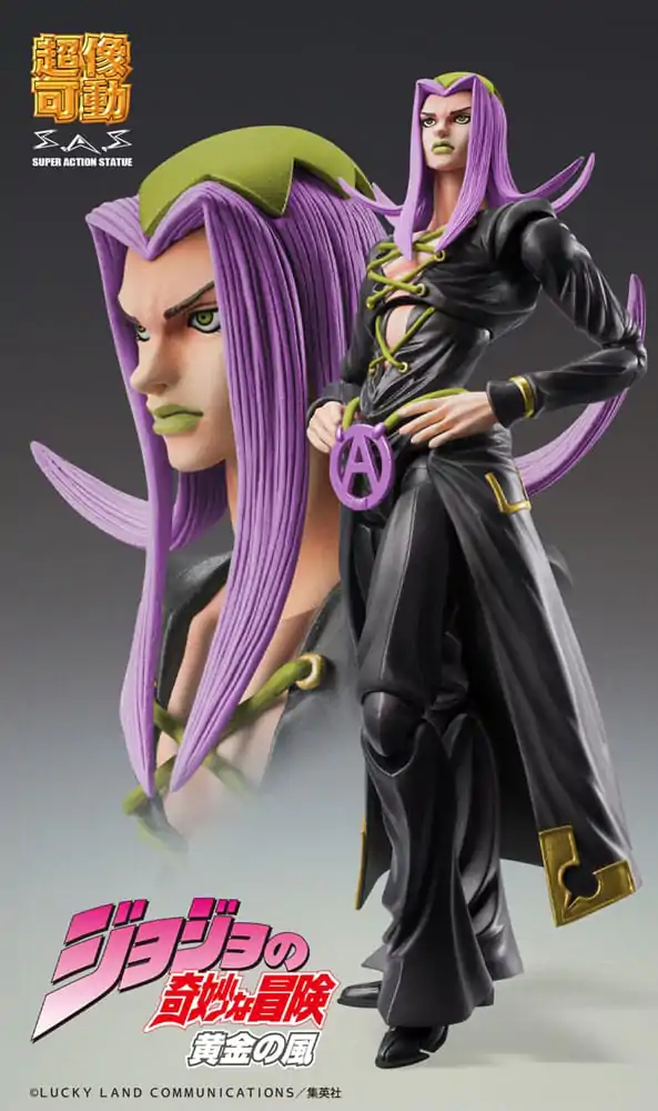 JoJo&#039;s Bizarre Adventure Part 5 Super Action Akcijska figura Chozokado Leone Abbacchio Black Ver. 16 cm fotografija izdelka