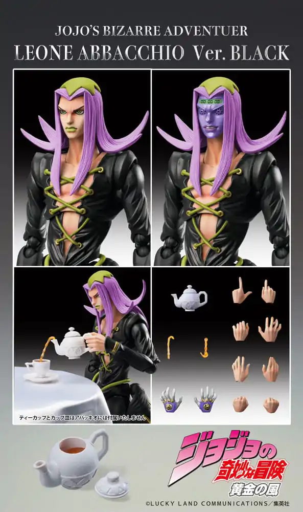 JoJo&#039;s Bizarre Adventure Part 5 Super Action Akcijska figura Chozokado Leone Abbacchio Black Ver. 16 cm fotografija izdelka