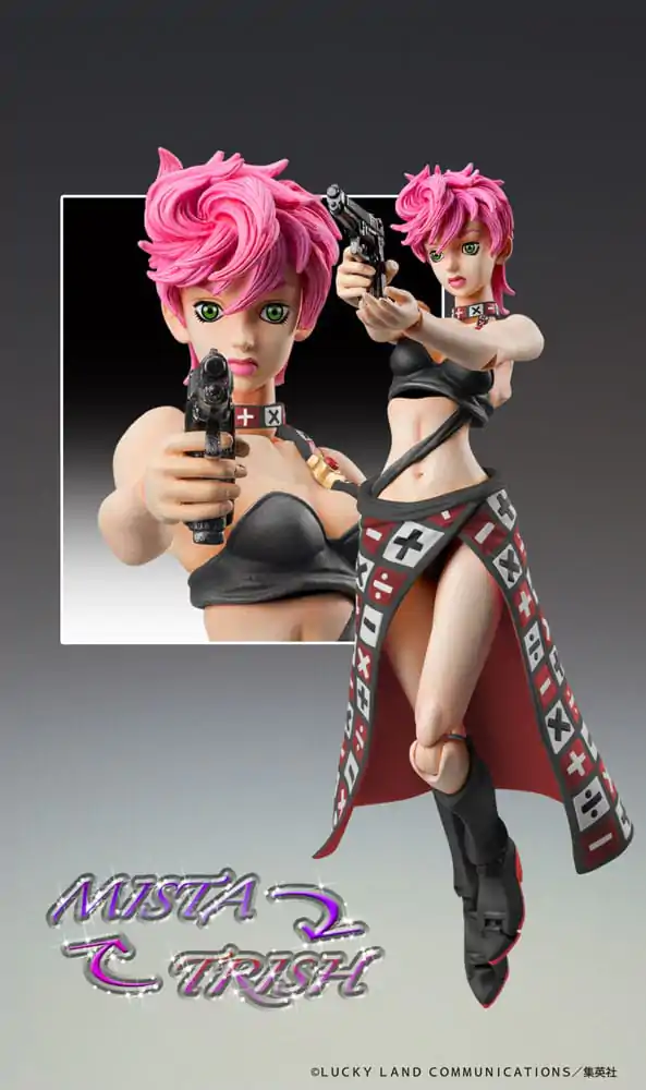 JoJo&#039;s Bizarre Adventure Part 5 Super Action akcijska figura Chozokado Trish Una Black Ver. 15 cm fotografija izdelka