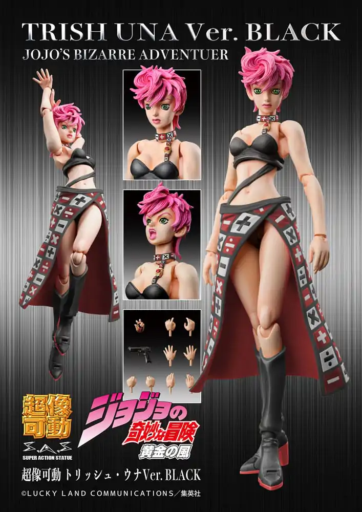 JoJo&#039;s Bizarre Adventure Part 5 Super Action akcijska figura Chozokado Trish Una Black Ver. 15 cm fotografija izdelka