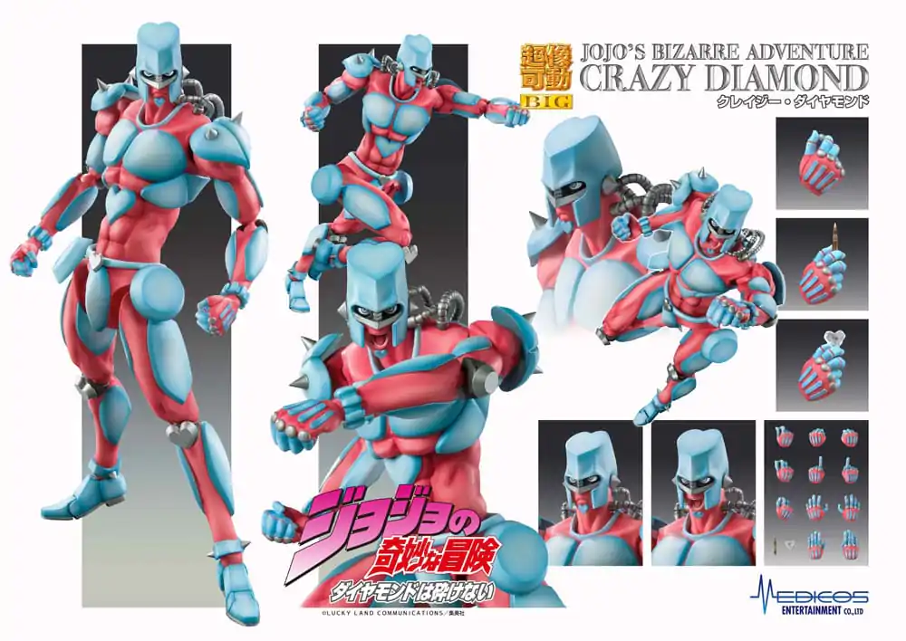 JoJo's Bizarre Adventure Part4 Super Action akcijska figura Chozokado Big (Crazy Diamond) 22 cm fotografija izdelka