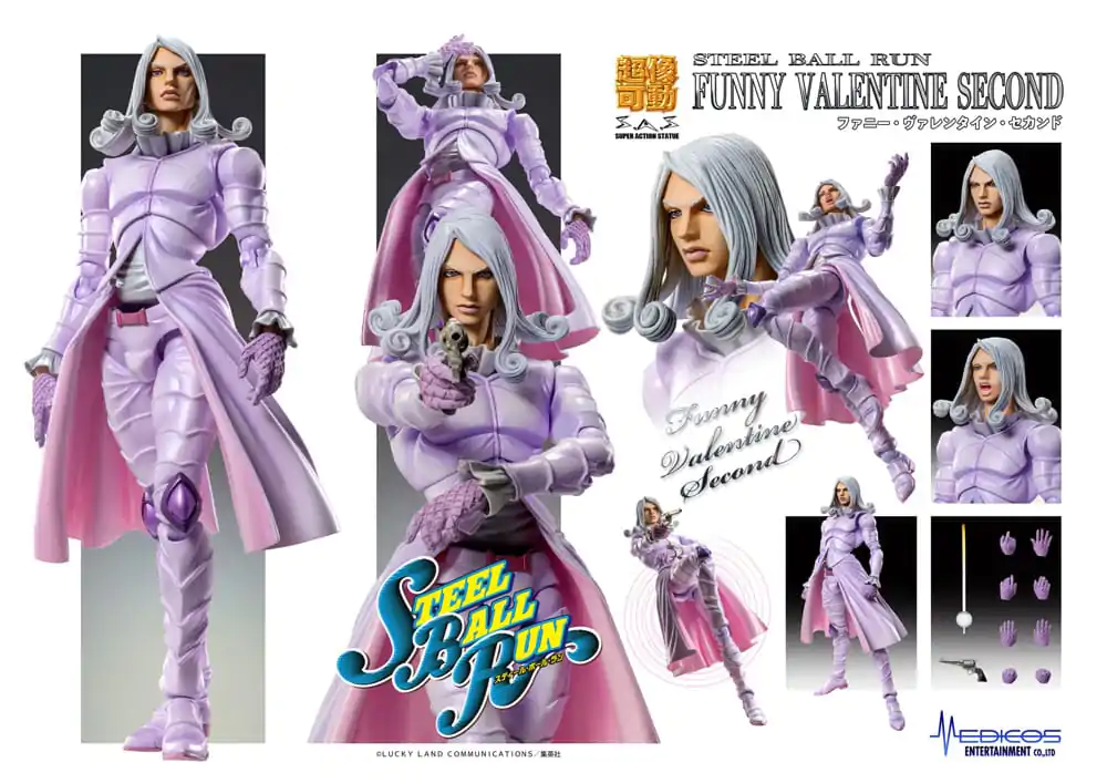 JoJo's Bizarre Adventure Part7 Steel Ball Run Super Action akcijska figura Chozokado Funny Valentine Second 15 cm fotografija izdelka