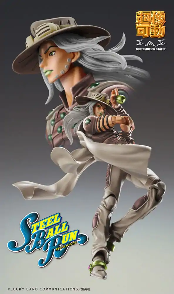 JoJo's Bizarre Adventure Part7 Steel Ball Run Super Action akcijska figura Chozokado Gyro Zeppeli Third 16 cm fotografija izdelka
