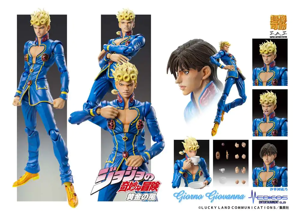 JoJo's Bizarre Adventure Part 5: Golden Wind Akcijska figura Chozokado Giorno Giovanna Second 15 cm fotografija izdelka