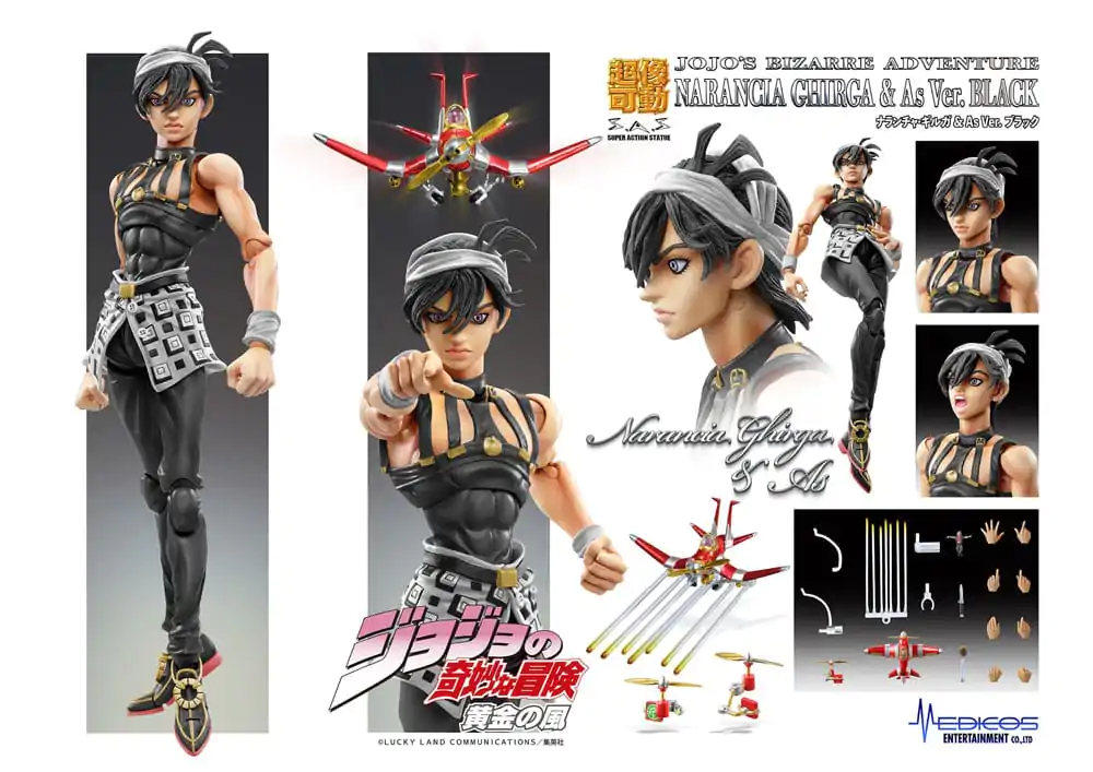 JoJo's Bizarre Adventure Part 5: Golden Wind Akcijska Figura Chozokado (Narancia Ghirga & As Ver. Black) 15 cm fotografija izdelka