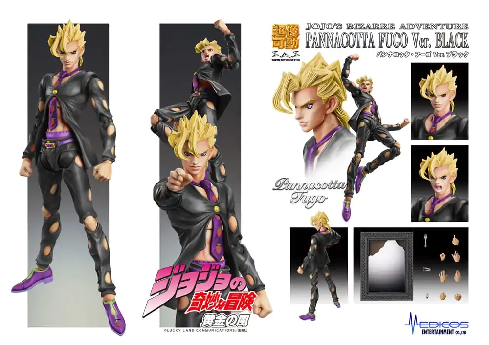 JoJo's Bizarre Adventure Part 5: Golden Wind Akcijska Figura Chozokado (Pannacotta Fugo Ver. Black) 15 cm fotografija izdelka