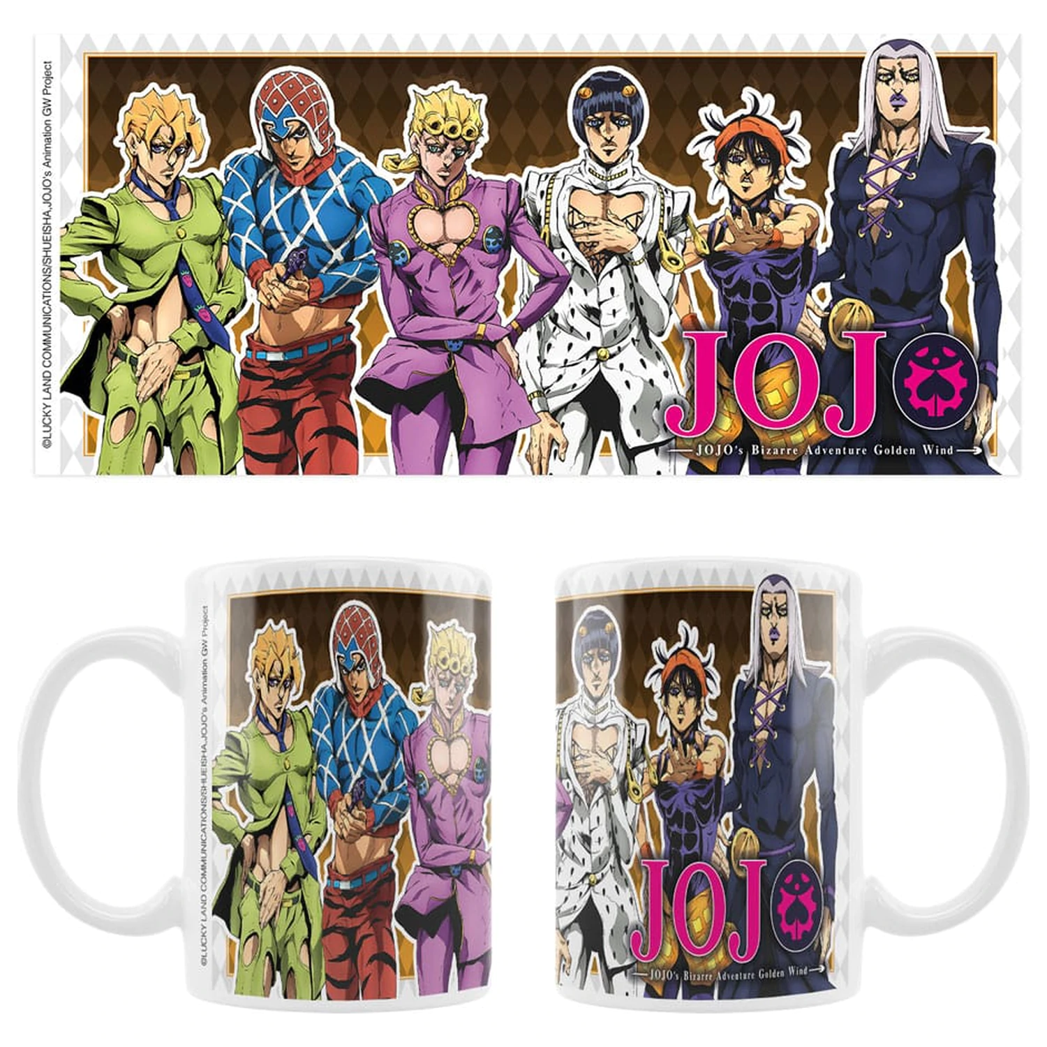 JoJo´s Bizarre Adventure Part 5: Golden Wind keramični vrček Main Characters fotografija izdelka