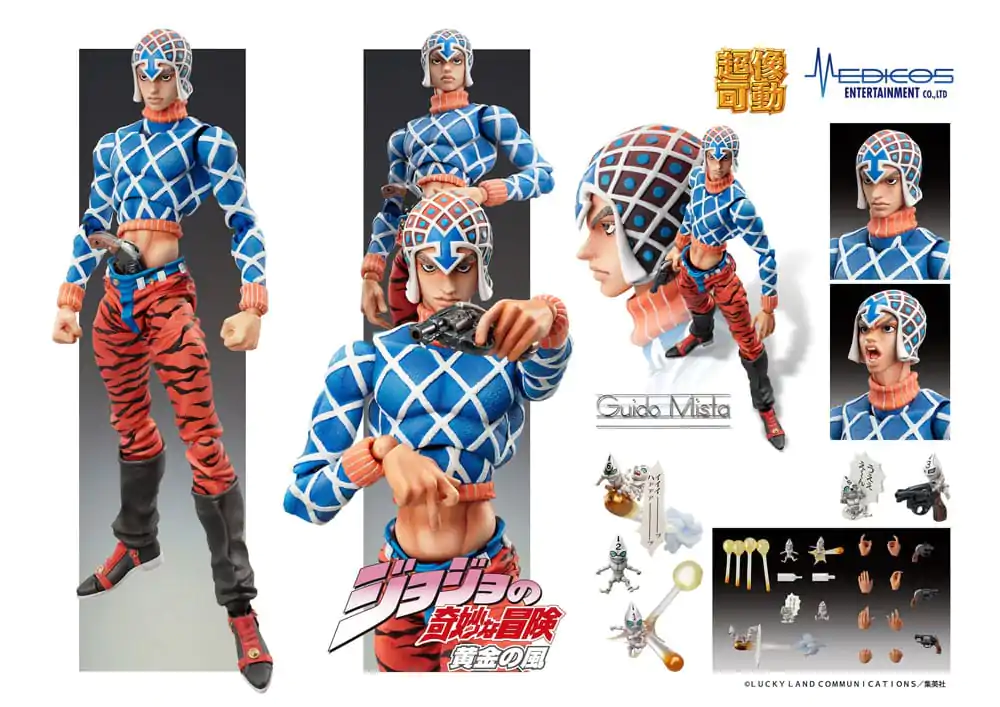 JoJo's Bizarre Adventure Part 5 Statue Legend PVC kip Chozokado Guido Mista & S P (re-run) 15 cm fotografija izdelka