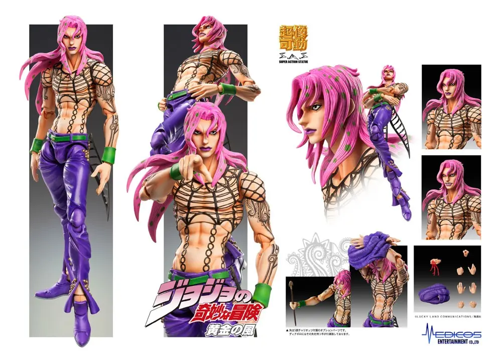 JoJo's Bizarre Adventure Part5 Super Action akcijska figura Chozokado (Diavolo) 16 cm fotografija izdelka