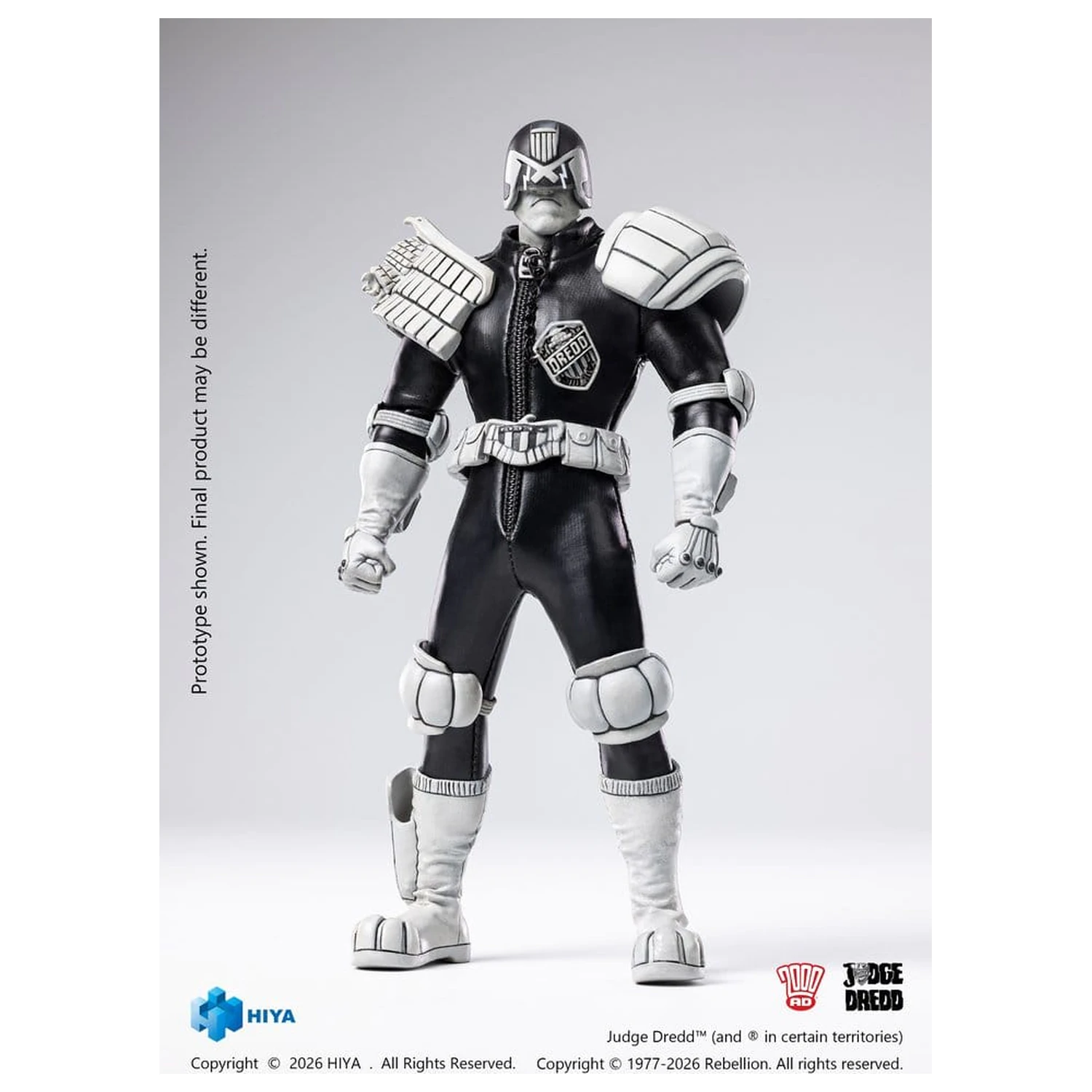 Judge Dredd Exquisite Super akcijska figura 1/12 Judge Dredd Black & White Ver. 15 cm fotografija izdelka