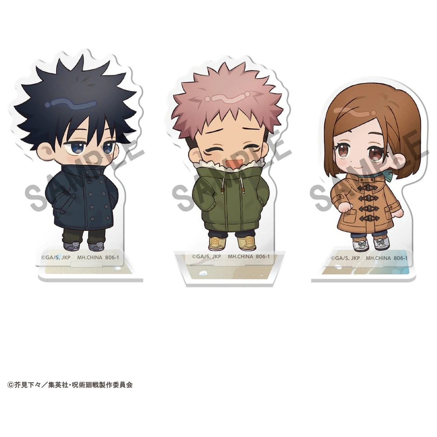 Jujutsu Kaisen Buddycolle Akrilno Stojalo 5th Anniversary C Megumi Fushiguro, Yuji Itadori & Nobara Kugisaki 10 cm fotografija izdelka