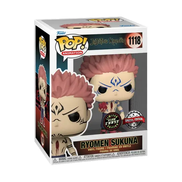 Jujutsu Kaisen Funko POP & Buddy! Animation Vinilna figura Sukuna w/Heart 9 cm Chase fotografija izdelka