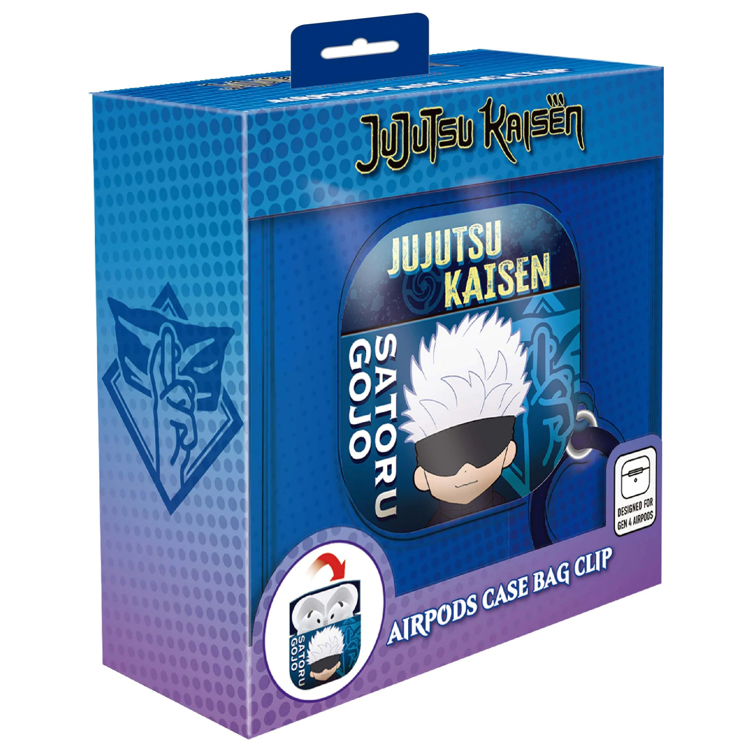 Jujutsu Kaisen Gojo 3D penasta torbica za AirPods slušalke s sponko fotografija izdelka