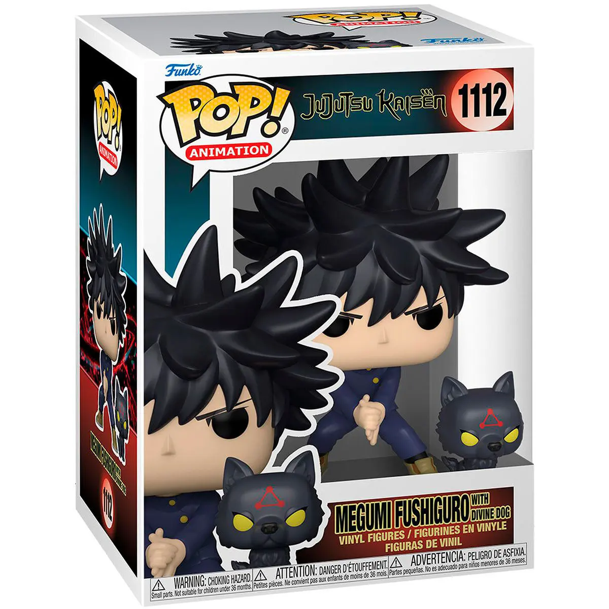 Jujutsu Kaisen POP & Buddy! Animation Vinyl Figura Megumi s psoma 9 cm fotografija izdelka