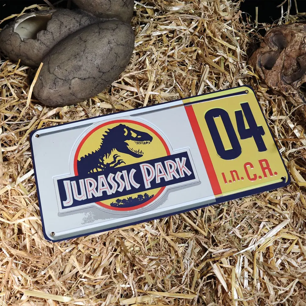 Jurassic Park Replika 1/1 Dennis Nedry Registrska Tablica fotografija izdelka