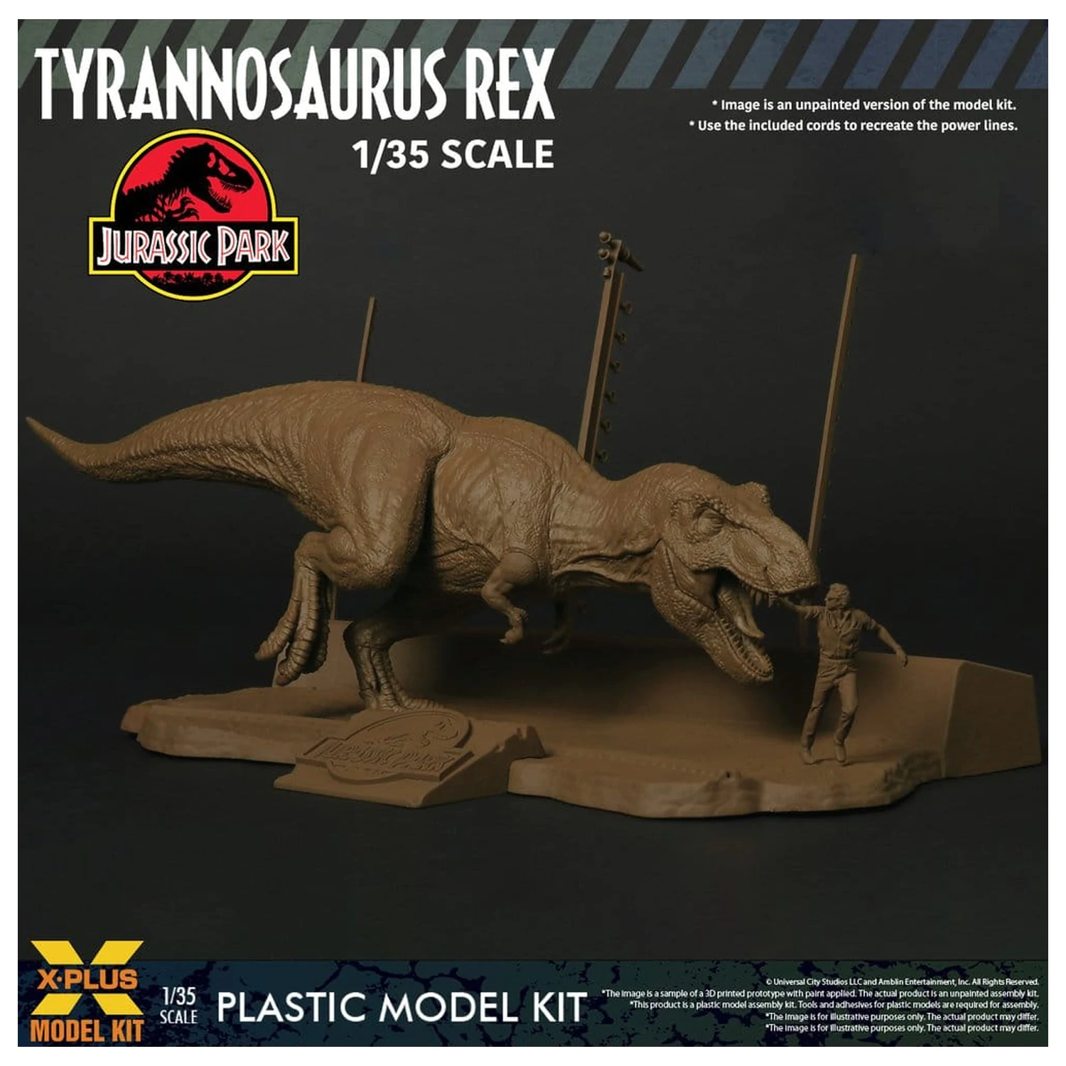 Jurassic Park Plastični model Komplet 1/35 Tyrannosaurus Rex 42 cm fotografija izdelka