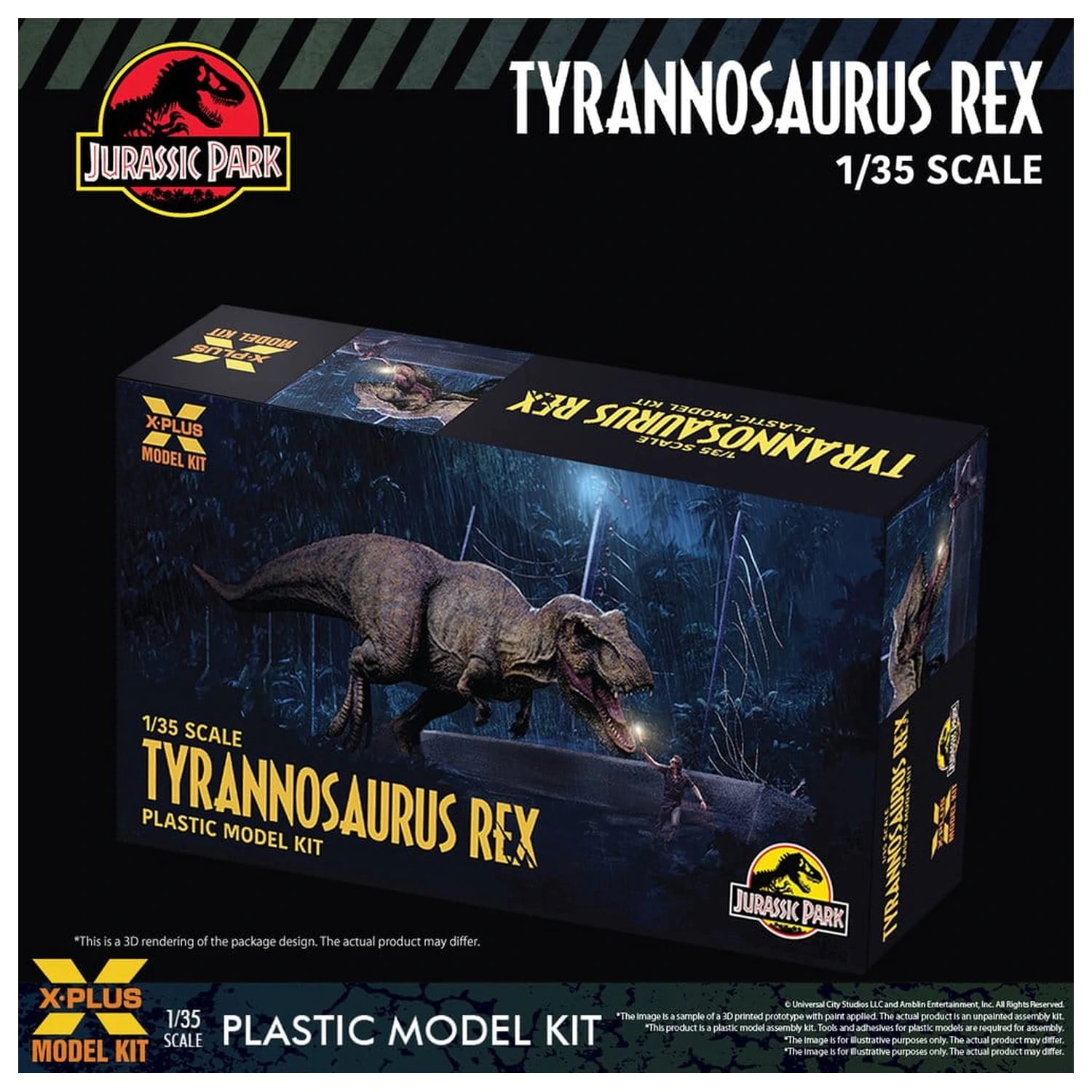 Jurassic Park Plastični model Komplet 1/35 Tyrannosaurus Rex 42 cm fotografija izdelka
