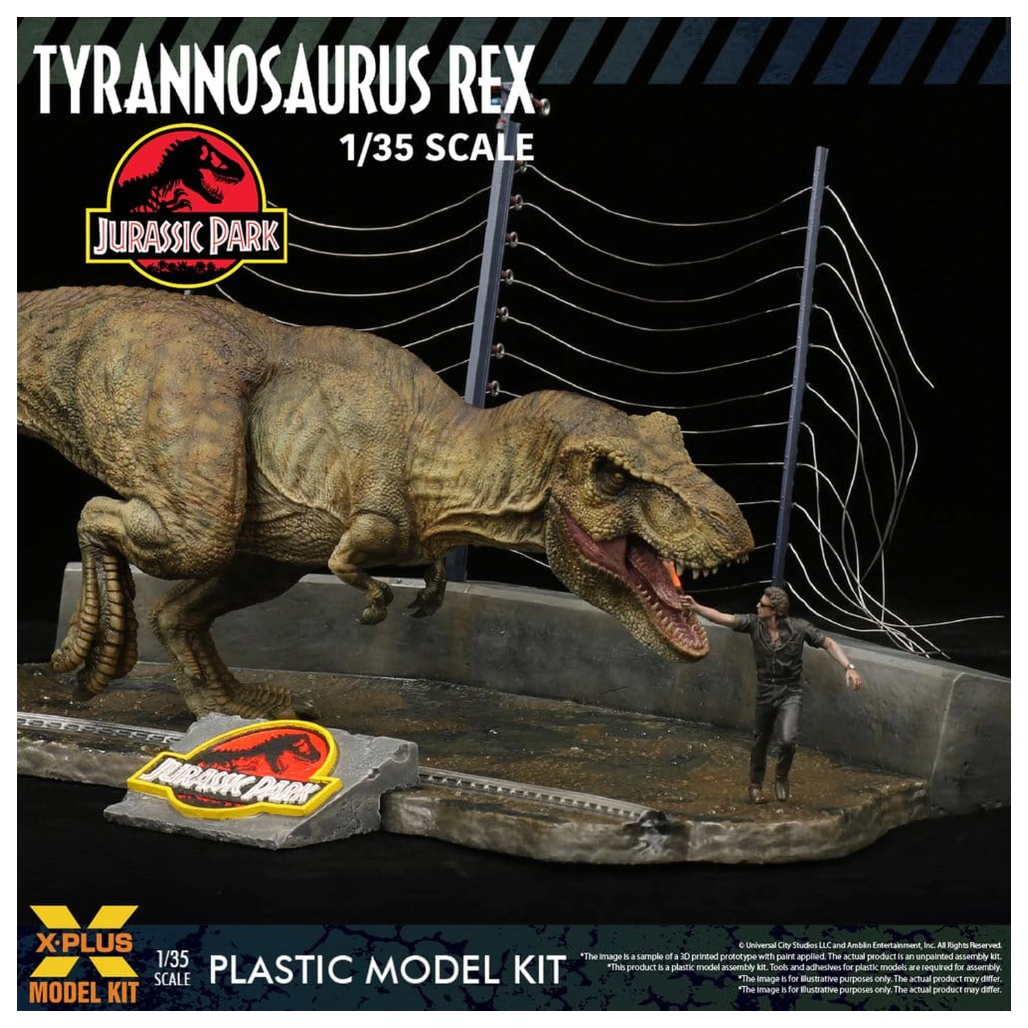 Jurassic Park Plastični model Komplet 1/35 Tyrannosaurus Rex 42 cm fotografija izdelka