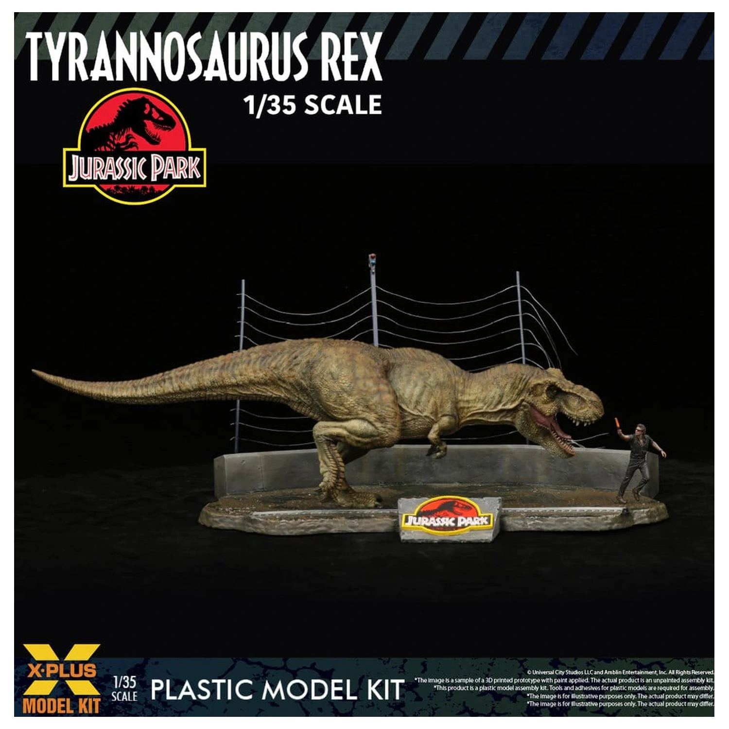 Jurassic Park Plastični model Komplet 1/35 Tyrannosaurus Rex 42 cm fotografija izdelka