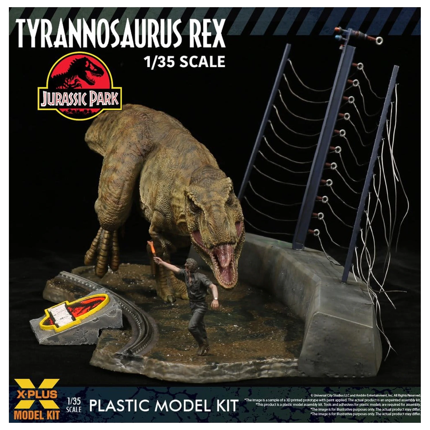 Jurassic Park Plastični model Komplet 1/35 Tyrannosaurus Rex 42 cm fotografija izdelka